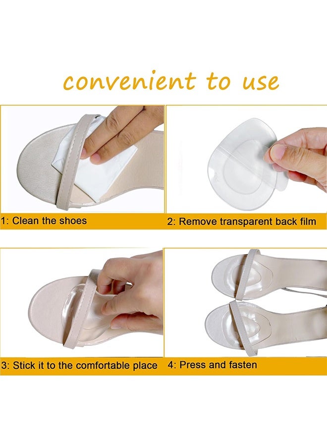 4 أزواج من وسادات مشط القدم الشفافة، نعال داخلية من الجل لوسادات مشط القدم، وسادات ناعمة للقدم لتخفيف الألم - Image 4